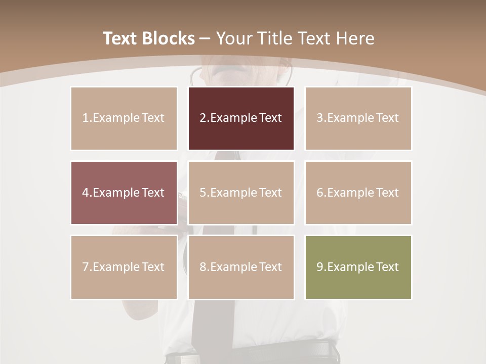 A Man In A Tie Is Holding His Head With His Hands PowerPoint Template