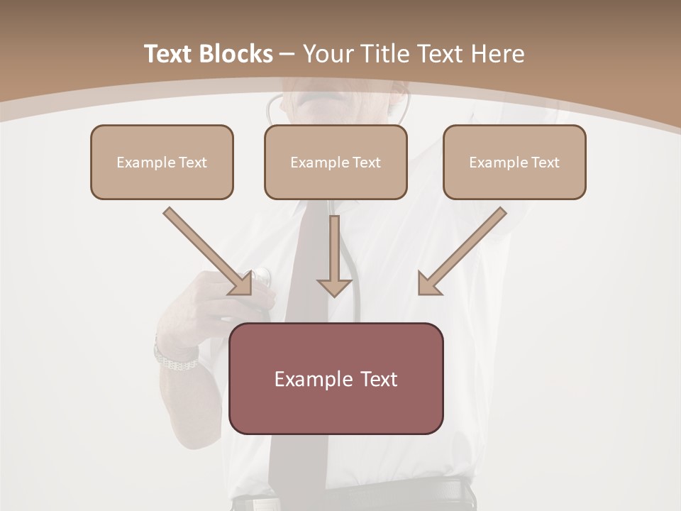 A Man In A Tie Is Holding His Head With His Hands PowerPoint Template