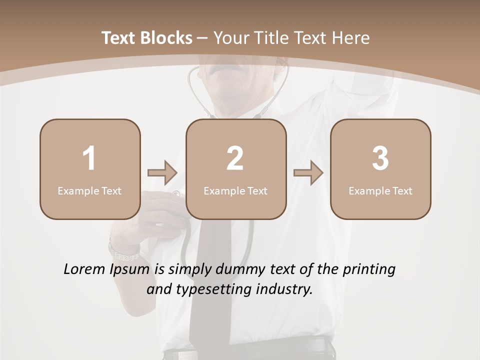 A Man In A Tie Is Holding His Head With His Hands PowerPoint Template