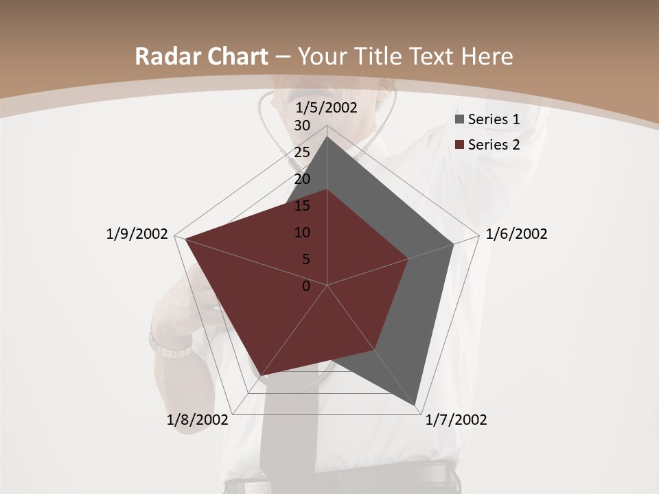 A Man In A Tie Is Holding His Head With His Hands PowerPoint Template