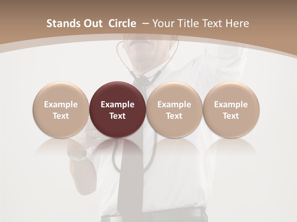 A Man In A Tie Is Holding His Head With His Hands PowerPoint Template