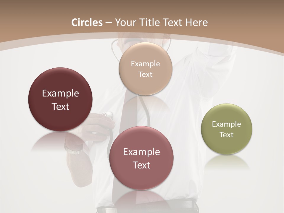 A Man In A Tie Is Holding His Head With His Hands PowerPoint Template