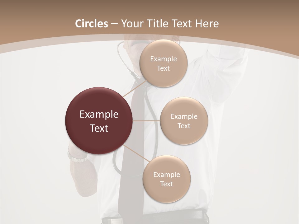 A Man In A Tie Is Holding His Head With His Hands PowerPoint Template