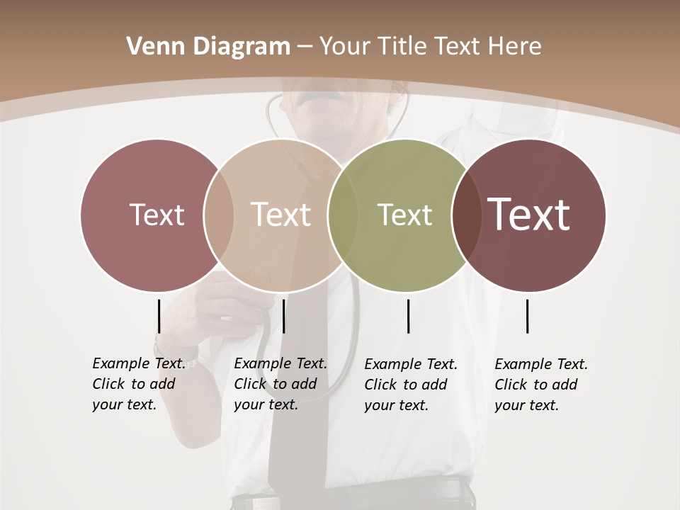 A Man In A Tie Is Holding His Head With His Hands PowerPoint Template