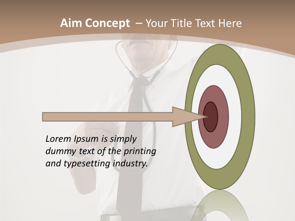 A Man In A Tie Is Holding His Head With His Hands PowerPoint Template