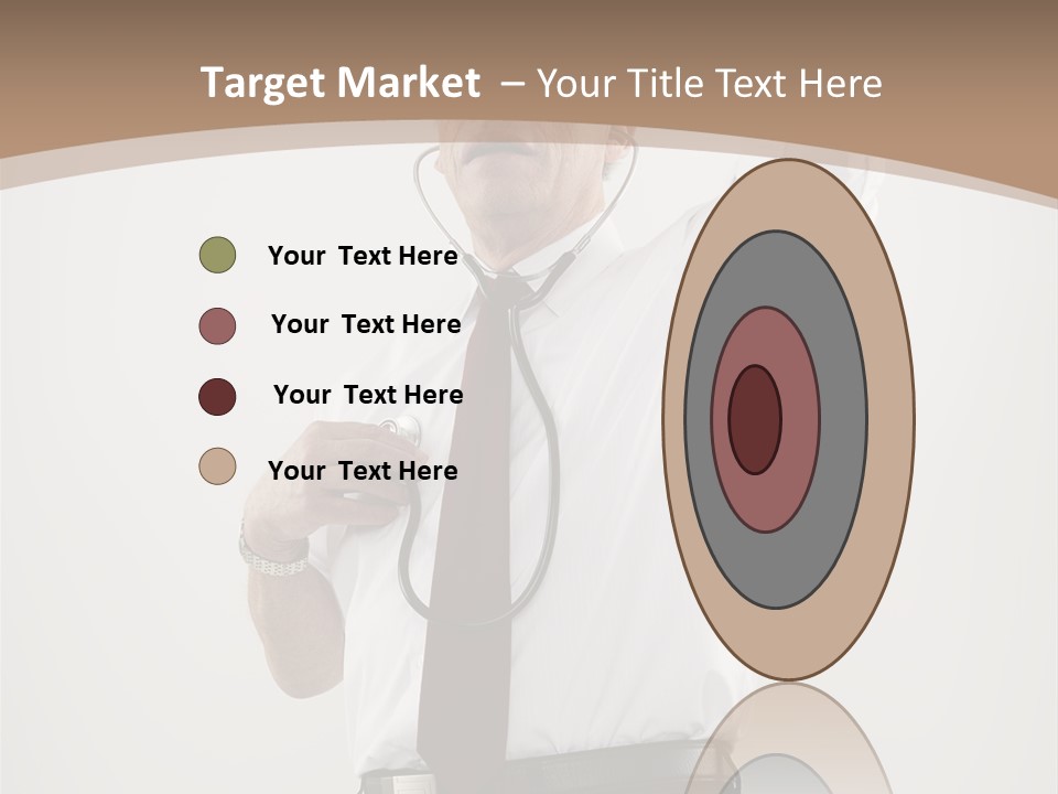 A Man In A Tie Is Holding His Head With His Hands PowerPoint Template