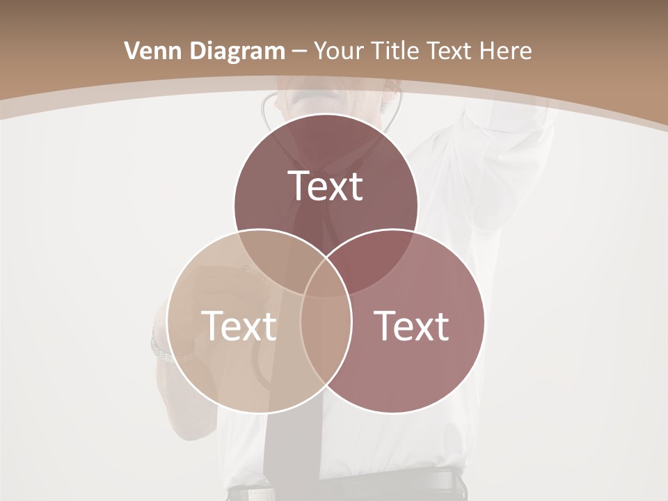 A Man In A Tie Is Holding His Head With His Hands PowerPoint Template