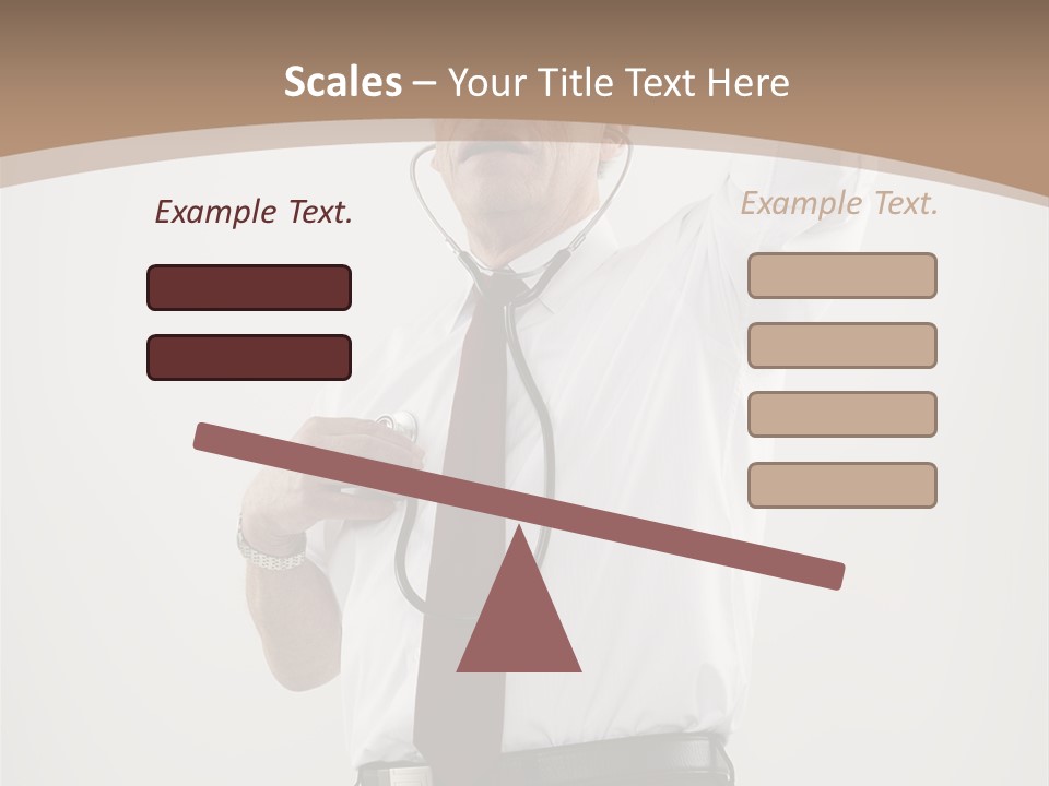 A Man In A Tie Is Holding His Head With His Hands PowerPoint Template