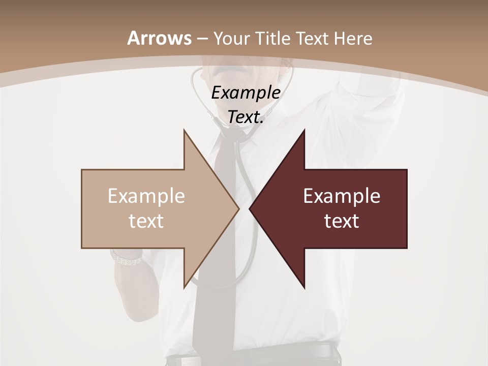 A Man In A Tie Is Holding His Head With His Hands PowerPoint Template