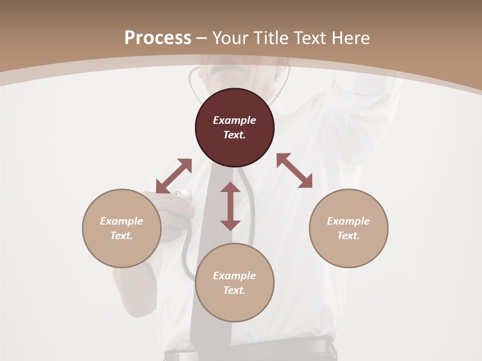 A Man In A Tie Is Holding His Head With His Hands PowerPoint Template