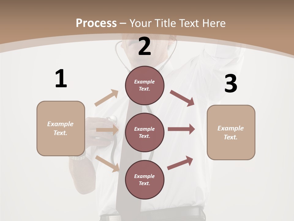 A Man In A Tie Is Holding His Head With His Hands PowerPoint Template