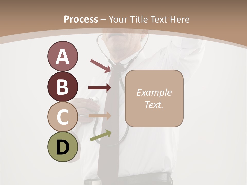 A Man In A Tie Is Holding His Head With His Hands PowerPoint Template