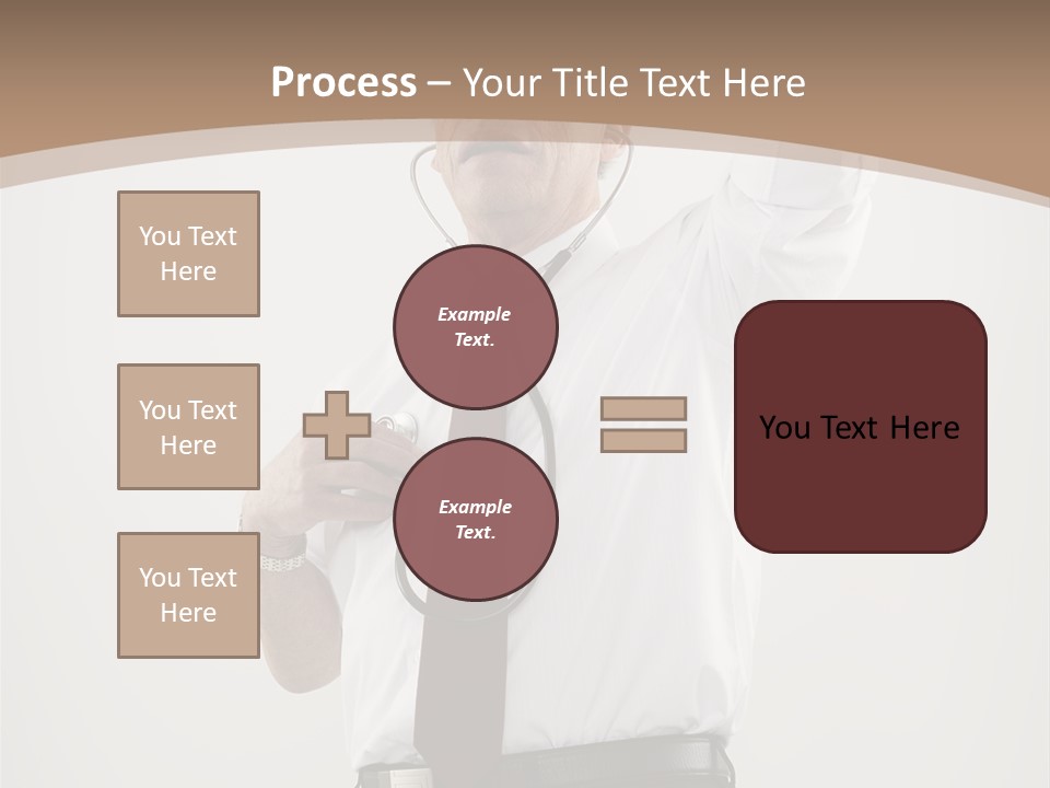 A Man In A Tie Is Holding His Head With His Hands PowerPoint Template