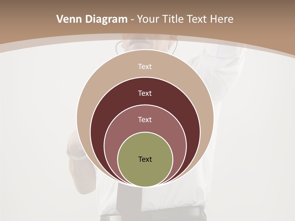 A Man In A Tie Is Holding His Head With His Hands PowerPoint Template