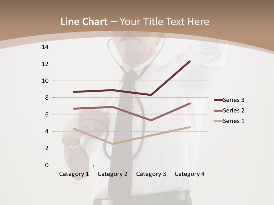 A Man In A Tie Is Holding His Head With His Hands PowerPoint Template