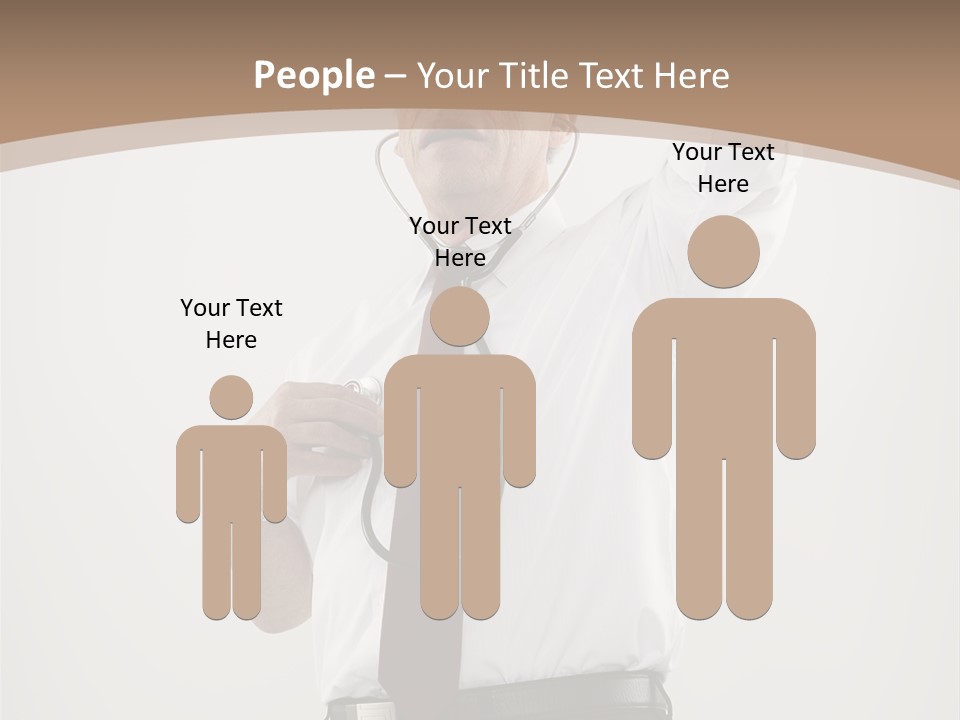 A Man In A Tie Is Holding His Head With His Hands PowerPoint Template