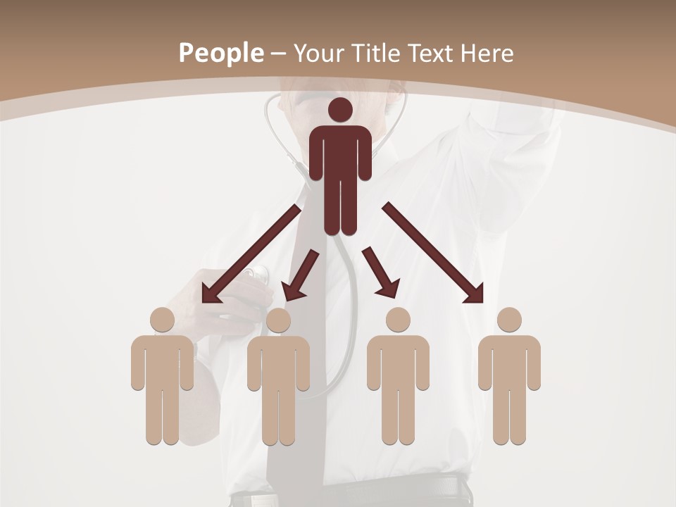 A Man In A Tie Is Holding His Head With His Hands PowerPoint Template