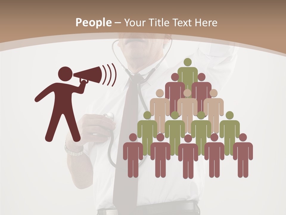 A Man In A Tie Is Holding His Head With His Hands PowerPoint Template