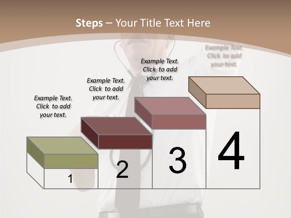 A Man In A Tie Is Holding His Head With His Hands PowerPoint Template