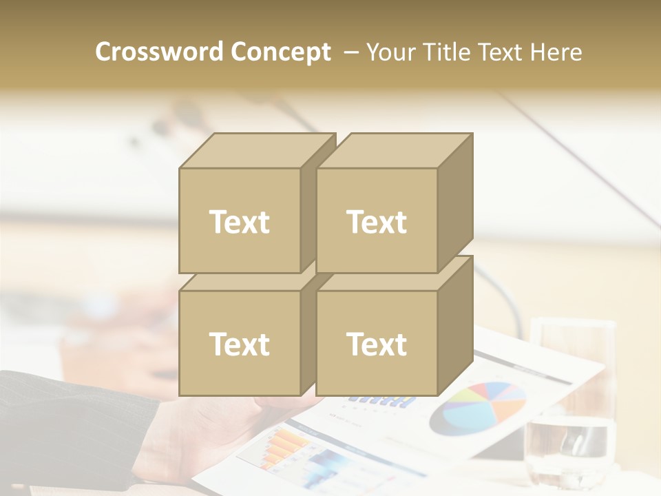 A Person Sitting At A Desk With Microphones In Front Of Them PowerPoint Template