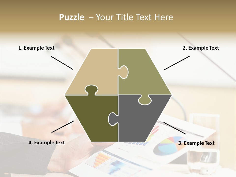 A Person Sitting At A Desk With Microphones In Front Of Them PowerPoint Template