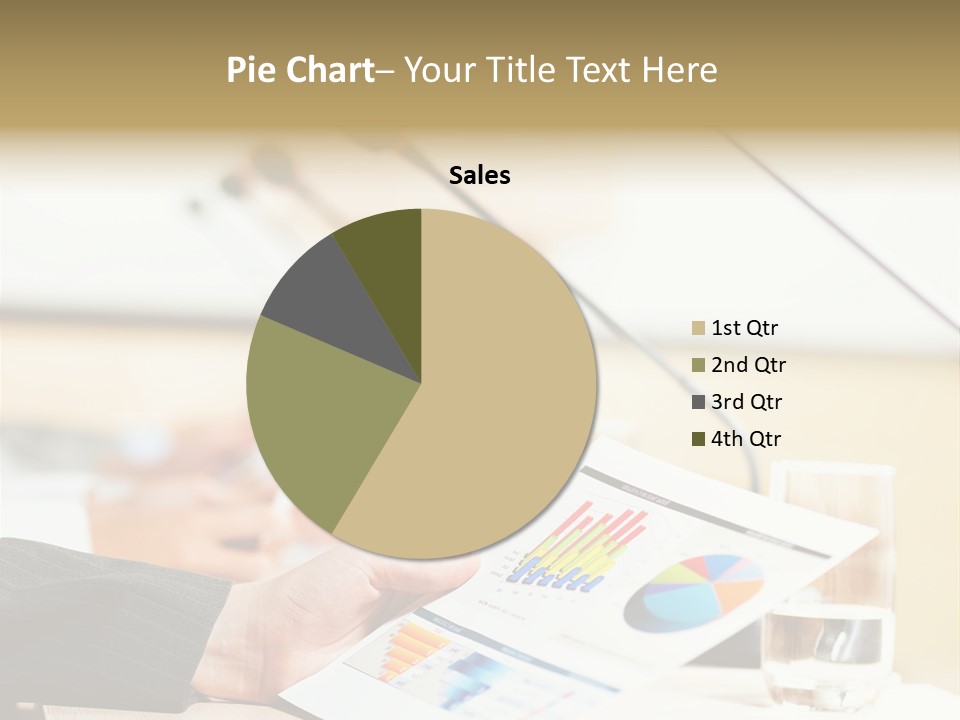 A Person Sitting At A Desk With Microphones In Front Of Them PowerPoint Template