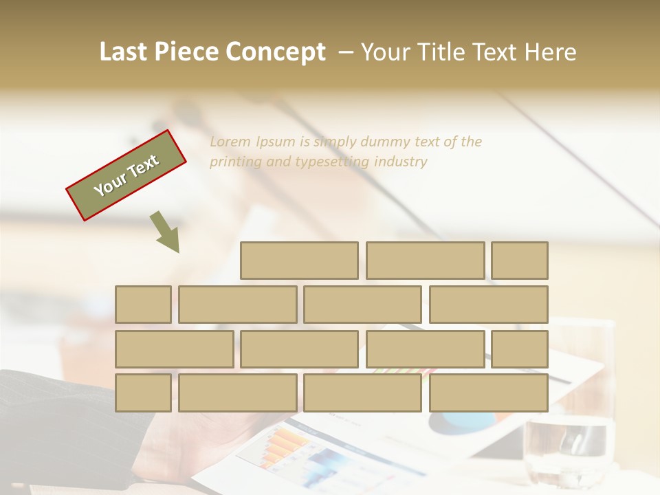 A Person Sitting At A Desk With Microphones In Front Of Them PowerPoint Template