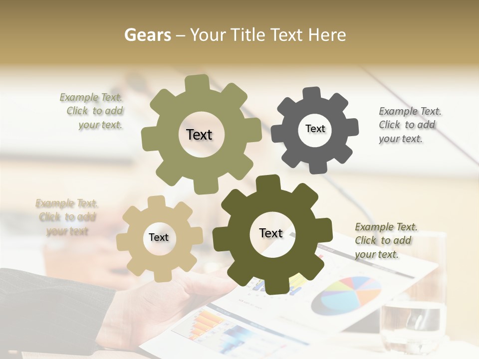 A Person Sitting At A Desk With Microphones In Front Of Them PowerPoint Template