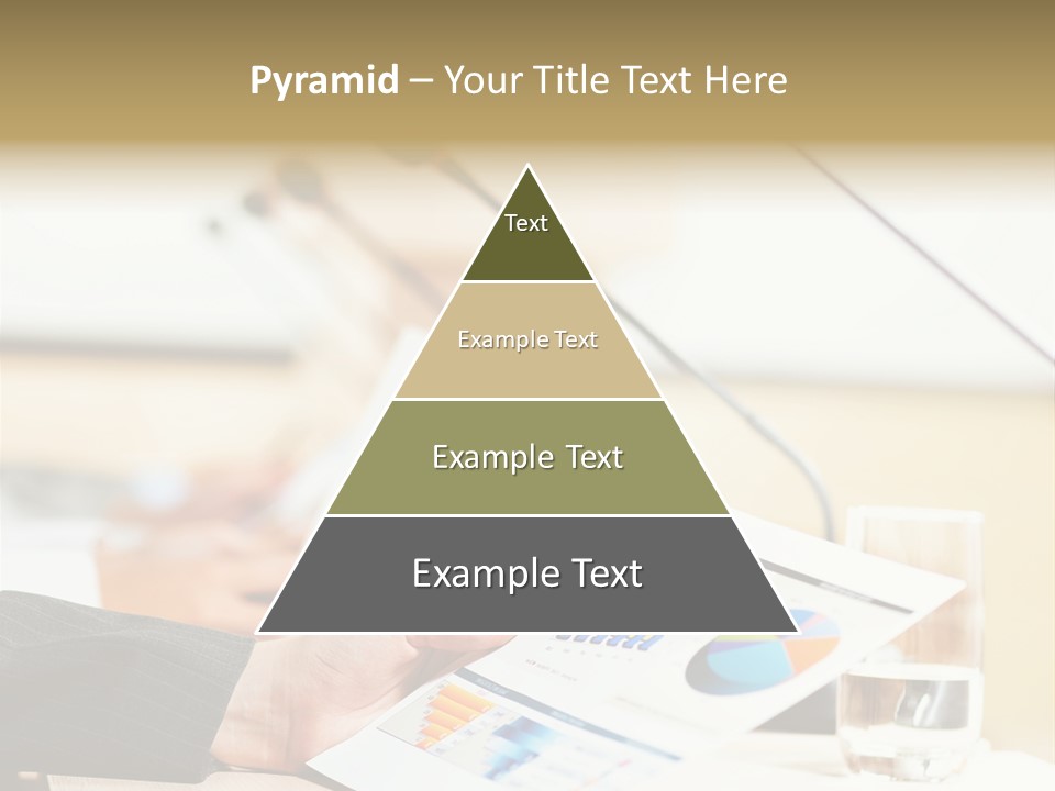 A Person Sitting At A Desk With Microphones In Front Of Them PowerPoint Template