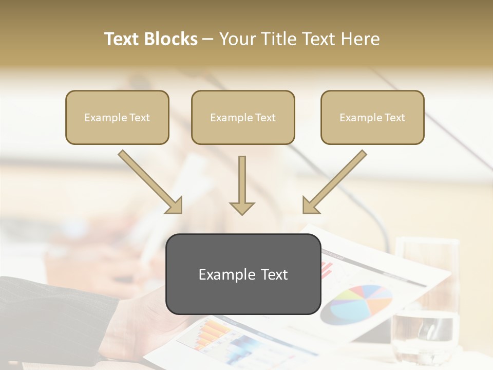 A Person Sitting At A Desk With Microphones In Front Of Them PowerPoint Template