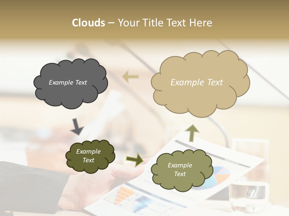 A Person Sitting At A Desk With Microphones In Front Of Them PowerPoint Template