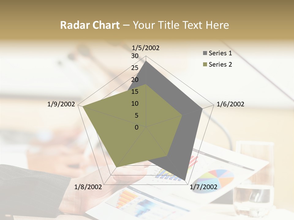A Person Sitting At A Desk With Microphones In Front Of Them PowerPoint Template