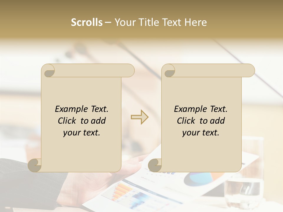 A Person Sitting At A Desk With Microphones In Front Of Them PowerPoint Template