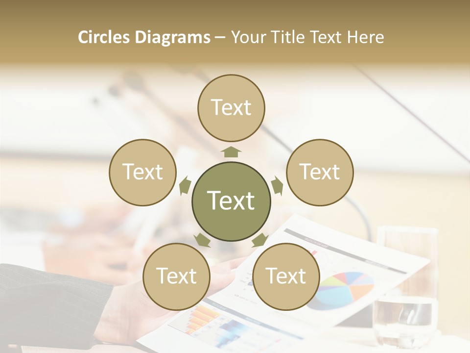 A Person Sitting At A Desk With Microphones In Front Of Them PowerPoint Template