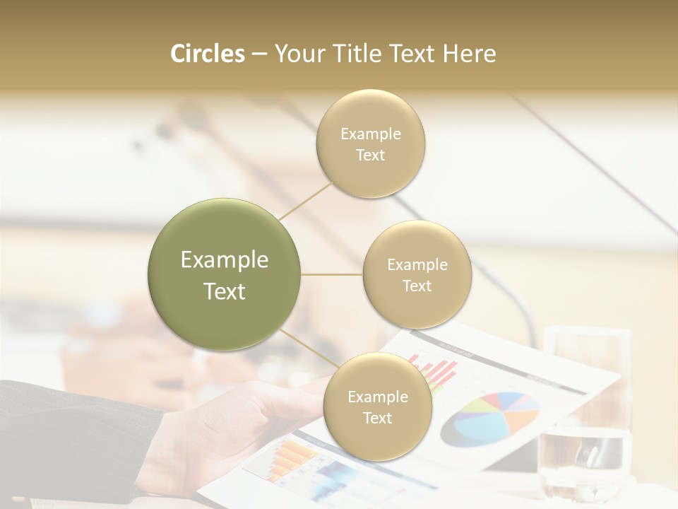 A Person Sitting At A Desk With Microphones In Front Of Them PowerPoint Template