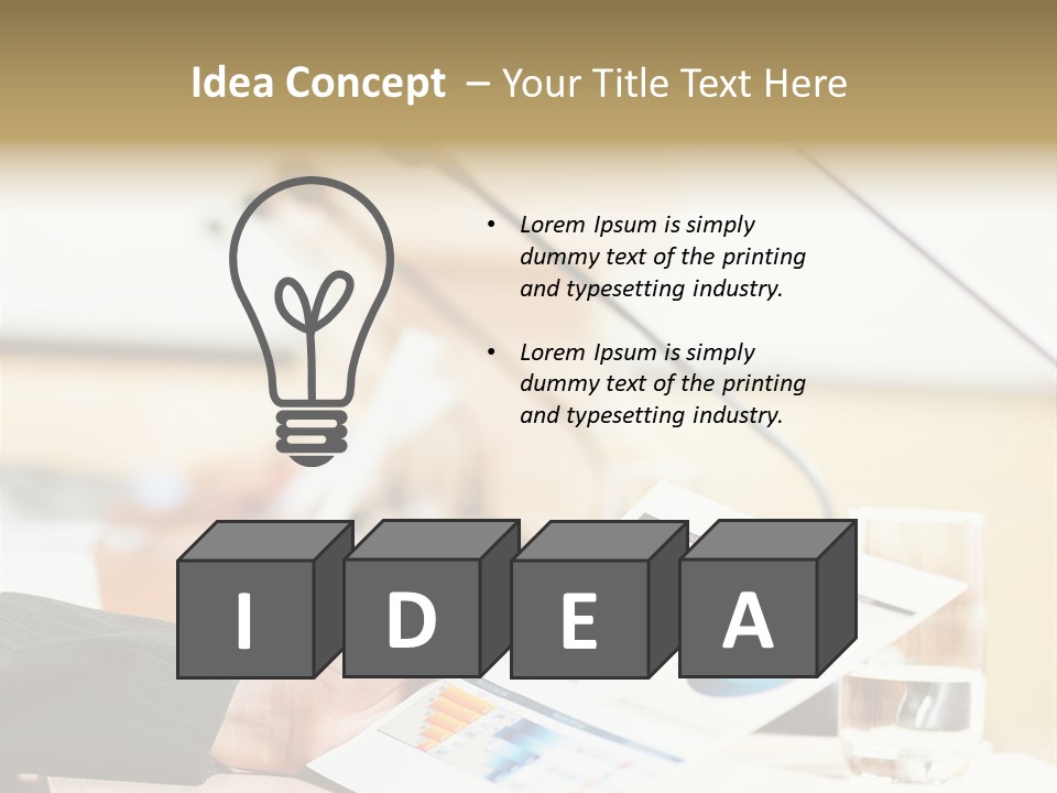 A Person Sitting At A Desk With Microphones In Front Of Them PowerPoint Template