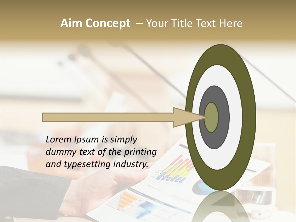 A Person Sitting At A Desk With Microphones In Front Of Them PowerPoint Template