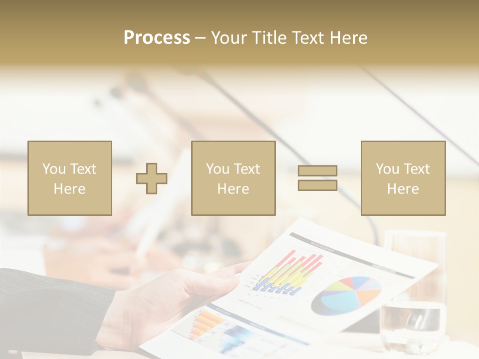 A Person Sitting At A Desk With Microphones In Front Of Them PowerPoint Template