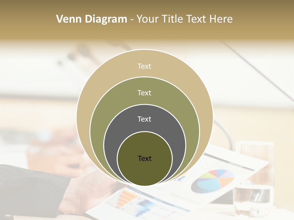 A Person Sitting At A Desk With Microphones In Front Of Them PowerPoint Template