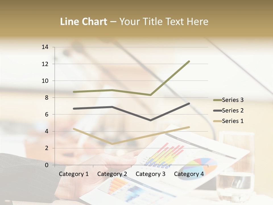 A Person Sitting At A Desk With Microphones In Front Of Them PowerPoint Template