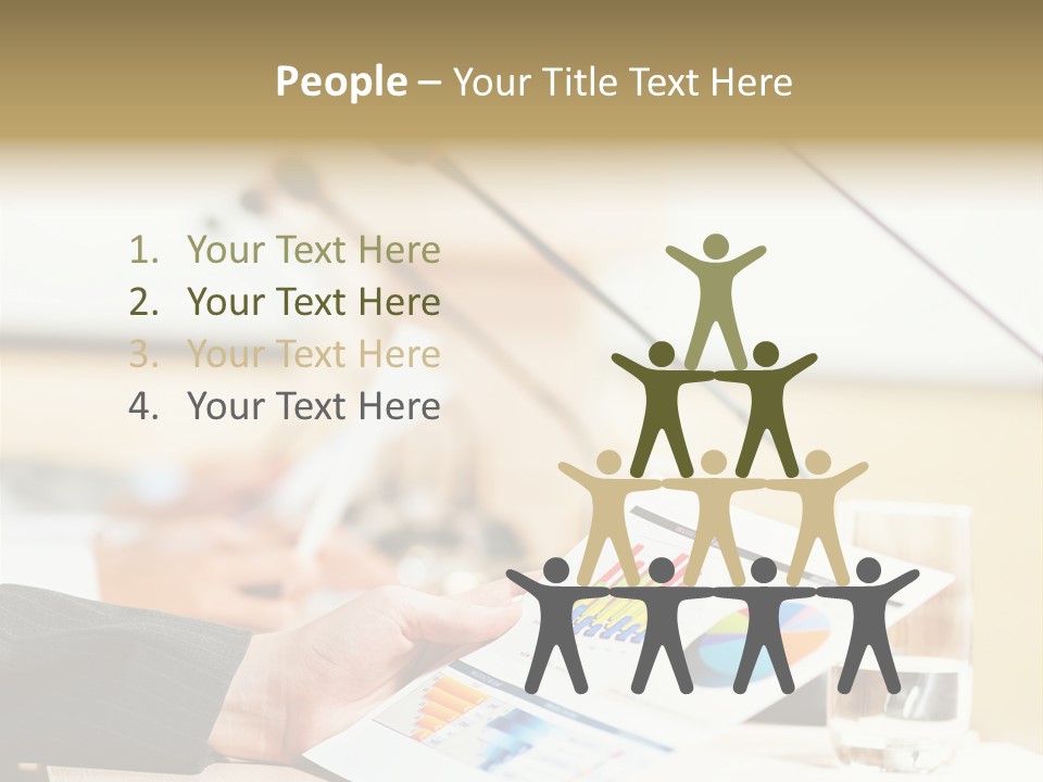 A Person Sitting At A Desk With Microphones In Front Of Them PowerPoint Template