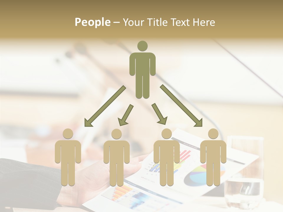 A Person Sitting At A Desk With Microphones In Front Of Them PowerPoint Template