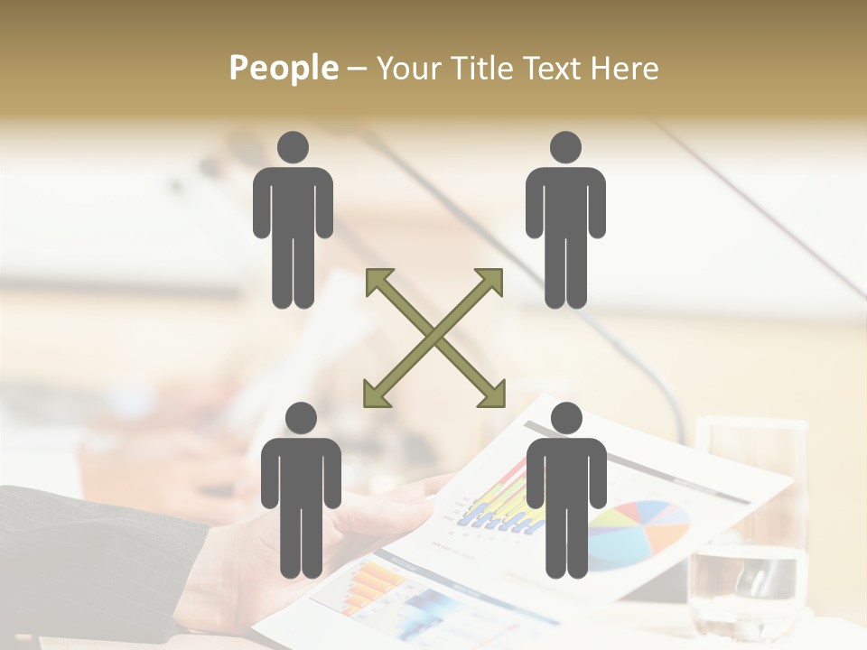 A Person Sitting At A Desk With Microphones In Front Of Them PowerPoint Template