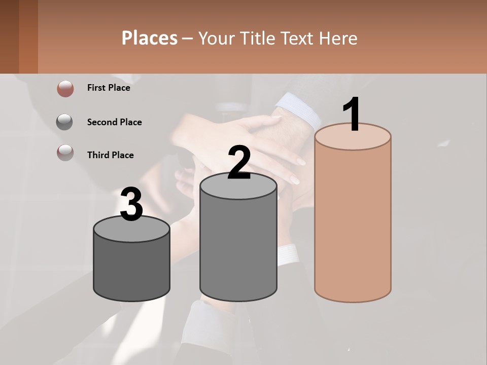 A Group Of People Putting Their Hands Together PowerPoint Template