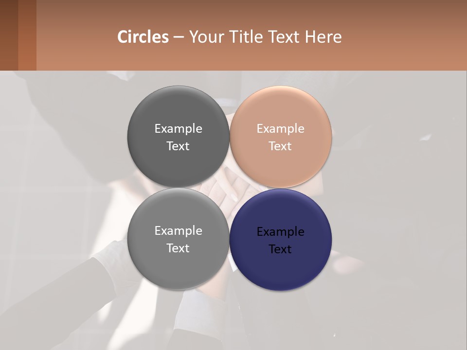 A Group Of People Putting Their Hands Together PowerPoint Template