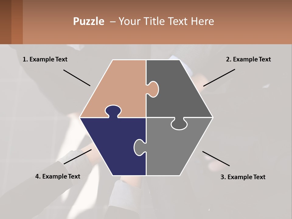 A Group Of People Putting Their Hands Together PowerPoint Template