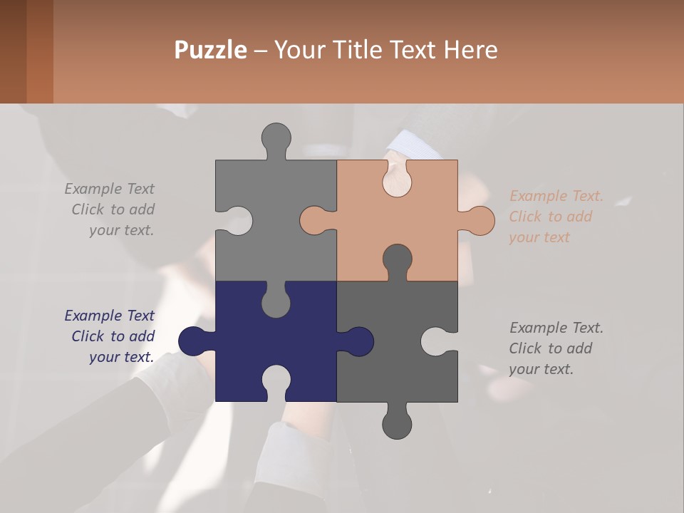 A Group Of People Putting Their Hands Together PowerPoint Template