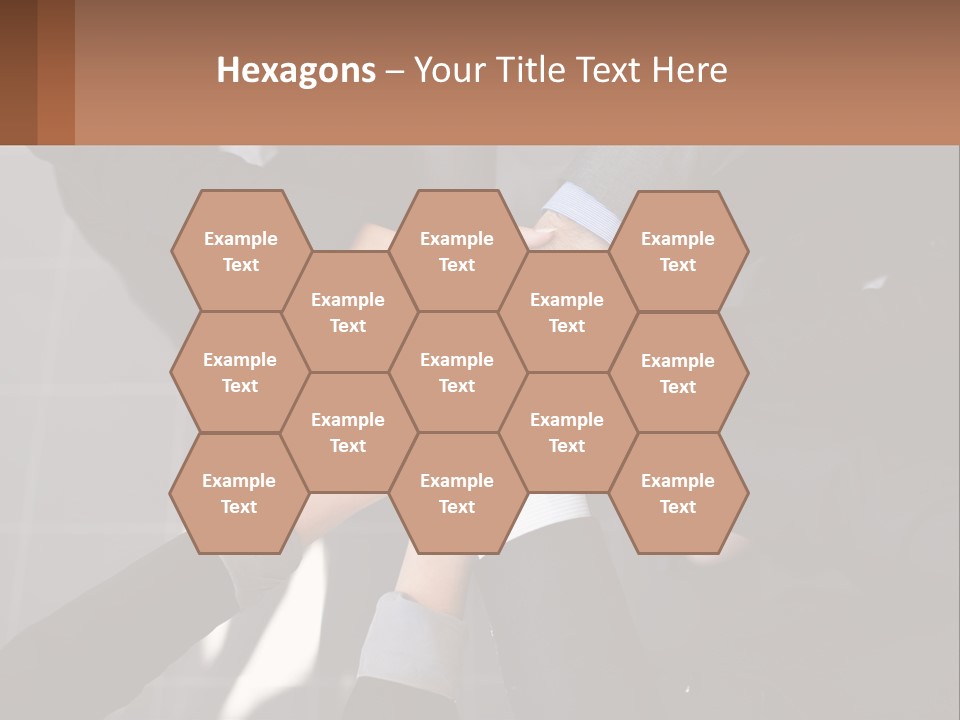 A Group Of People Putting Their Hands Together PowerPoint Template