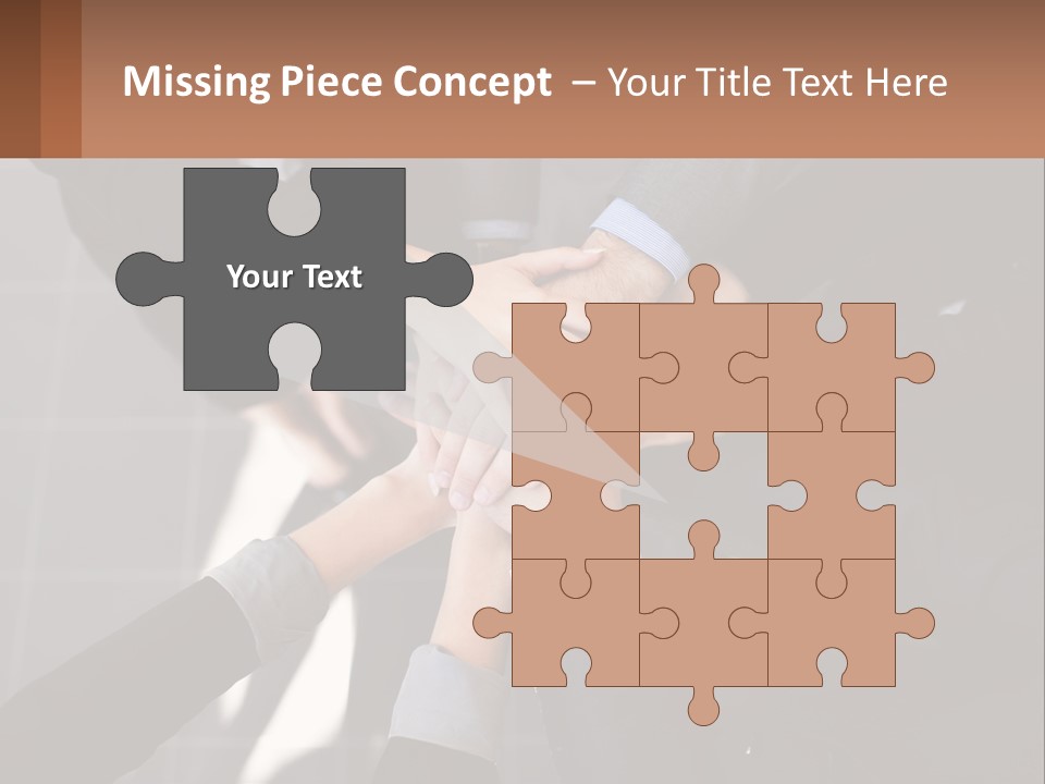 A Group Of People Putting Their Hands Together PowerPoint Template