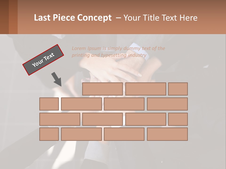 A Group Of People Putting Their Hands Together PowerPoint Template